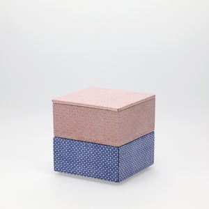 重箱 小＋蓋 2段セット 赤絵 / 呉須 0025