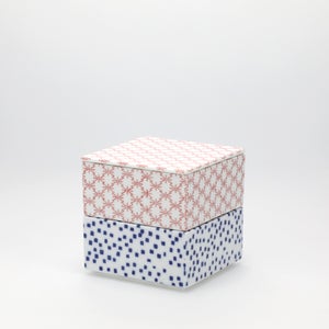 重箱 小＋蓋 2段セット 赤絵 / 呉須 0031