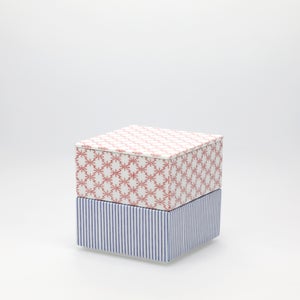 重箱 小＋蓋 2段セット 赤絵 / 呉須 0033