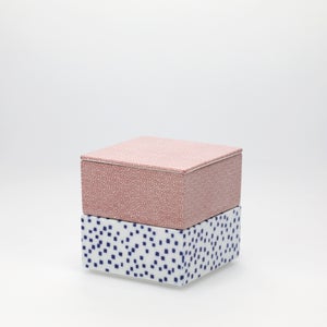 重箱 小＋蓋 2段セット 赤絵 / 呉須 0035