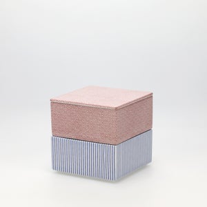 重箱 小＋蓋 2段セット 赤絵 / 呉須 0184