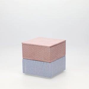 重箱 小＋蓋 2段セット 赤絵 / 呉須 0190