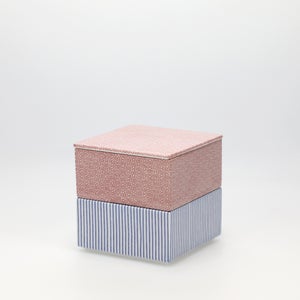重箱 小＋蓋 2段セット 赤絵 / 呉須 0194
