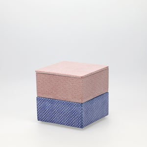 重箱 小＋蓋 2段セット 赤絵 / 呉須 0212