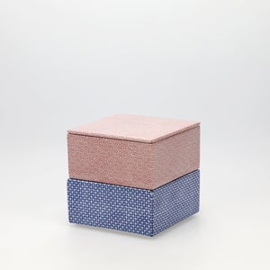 重箱 小＋蓋 2段セット 赤絵 / 呉須 0213