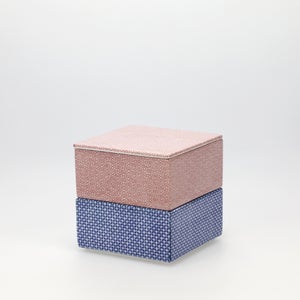 重箱 小＋蓋 2段セット 赤絵 / 呉須 0214