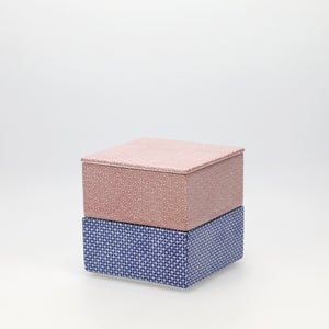 重箱 小＋蓋 2段セット 赤絵 / 呉須 0215