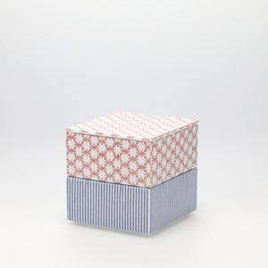 重箱 小＋蓋 2段セット 赤絵 / 呉須 0233