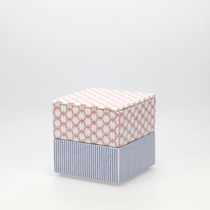 重箱 小＋蓋 2段セット 赤絵 / 呉須 0235