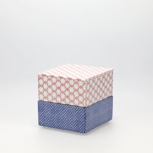 重箱 小＋蓋 2段セット 赤絵 / 呉須 0239