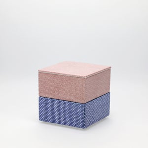 重箱 小＋蓋 2段セット 赤絵 / 呉須 0025