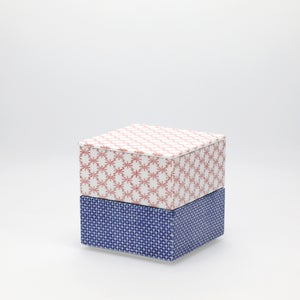重箱 小＋蓋 2段セット 赤絵 / 呉須 0027