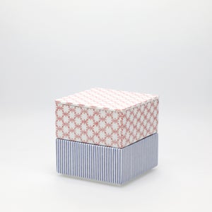 重箱 小＋蓋 2段セット 赤絵 / 呉須 0033