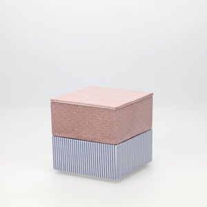 重箱 小＋蓋 2段セット 赤絵 / 呉須 0186