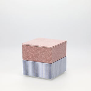 重箱 小＋蓋 2段セット 赤絵 / 呉須 0191