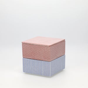 重箱 小＋蓋 2段セット 赤絵 / 呉須 0192