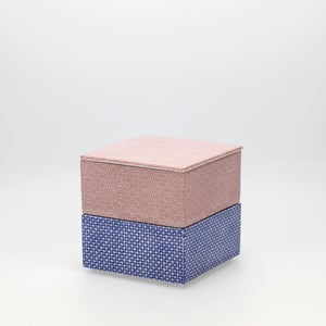 重箱 小＋蓋 2段セット 赤絵 / 呉須 0212