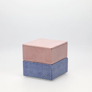 重箱 小＋蓋 2段セット 赤絵 / 呉須 0213