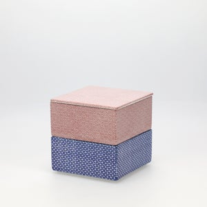 重箱 小＋蓋 2段セット 赤絵 / 呉須 0214