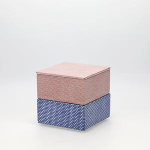 重箱 小＋蓋 2段セット 赤絵 / 呉須 0215