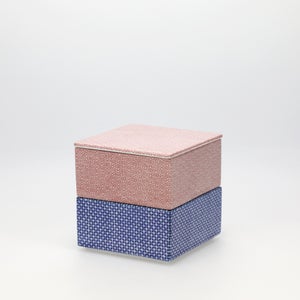 重箱 小＋蓋 2段セット 赤絵 / 呉須 0216