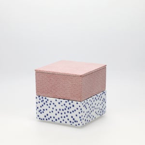 重箱 小＋蓋 2段セット 赤絵 / 呉須 0224