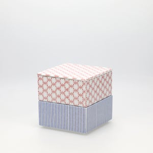 重箱 小＋蓋 2段セット 赤絵 / 呉須 0232