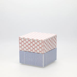 重箱 小＋蓋 2段セット 赤絵 / 呉須 0234