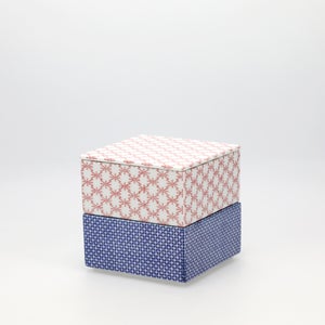 重箱 小＋蓋 2段セット 赤絵 / 呉須 0240