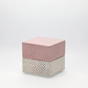 重箱 小＋蓋 2段セット 赤絵 / 銀 0049