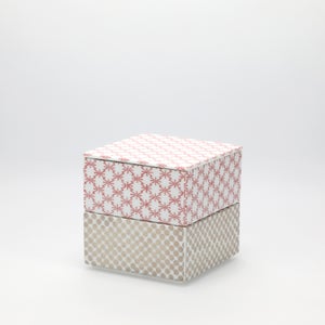 重箱 小＋蓋 2段セット 赤絵 / 銀 0047