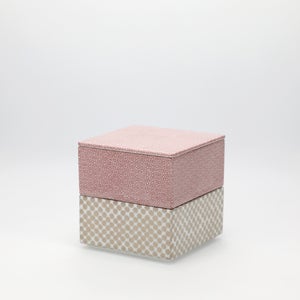 重箱 小＋蓋 2段セット 赤絵 / 銀 0049