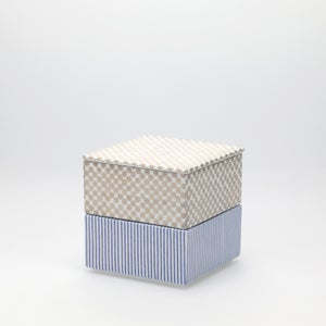 重箱 小＋蓋 2段セット 銀 / 呉須 0051