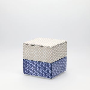 重箱 小＋蓋 2段セット 銀 / 呉須 0055