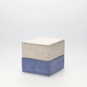 重箱 小＋蓋 2段セット 銀 / 呉須 0262