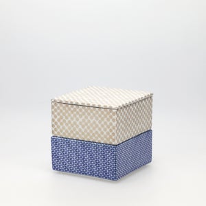 重箱 小＋蓋 2段セット 銀 / 呉須 0263