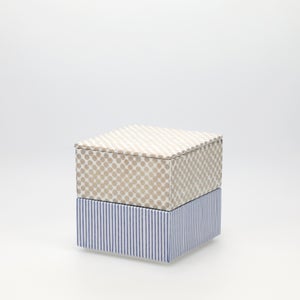 重箱 小＋蓋 2段セット 銀 / 呉須 0267