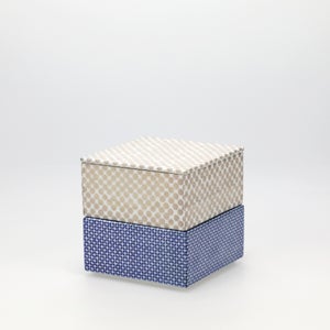 重箱 小＋蓋 2段セット 銀 / 呉須 0261