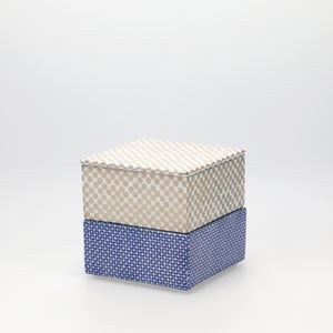 重箱 小＋蓋 2段セット 銀 / 呉須 0263