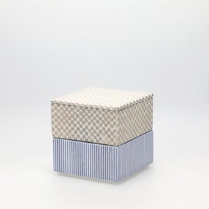 重箱 小＋蓋 2段セット 銀 / 呉須 0267