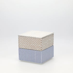 重箱 小＋蓋 2段セット 銀 / 呉須 0268