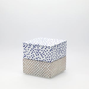 重箱 小＋蓋 2段セット 呉須 / 銀 0041