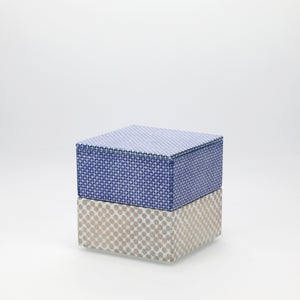 重箱 小＋蓋 2段セット 呉須 / 銀 0043