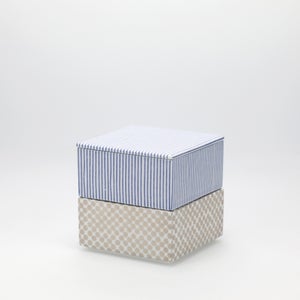 重箱 小＋蓋 2段セット 呉須 / 銀 0045