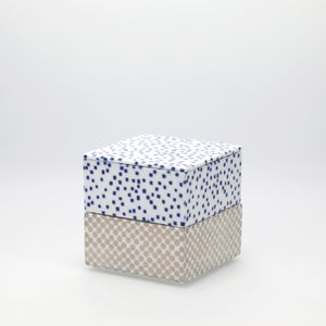 重箱 小＋蓋 2段セット 呉須 / 銀 0041