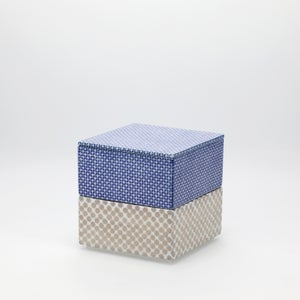 重箱 小＋蓋 2段セット 呉須 / 銀 0043