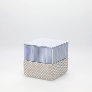 重箱 小＋蓋 2段セット 呉須 / 銀 0045