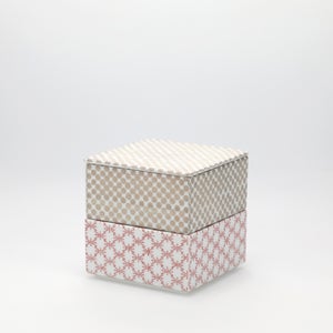 重箱 小＋蓋 2段セット 銀 / 赤絵 0057