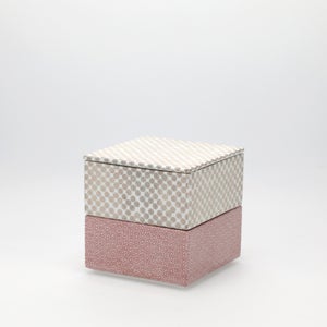 重箱 小＋蓋 2段セット 銀 / 赤絵 0060