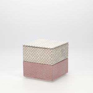 重箱 小＋蓋 2段セット 銀 / 赤絵 0274